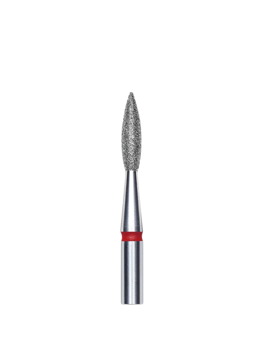 Diamond Nail Drill Bit Pointed Flame Red EXPERT Head Diameter 2,1 Mm / Working Part 8 Mm