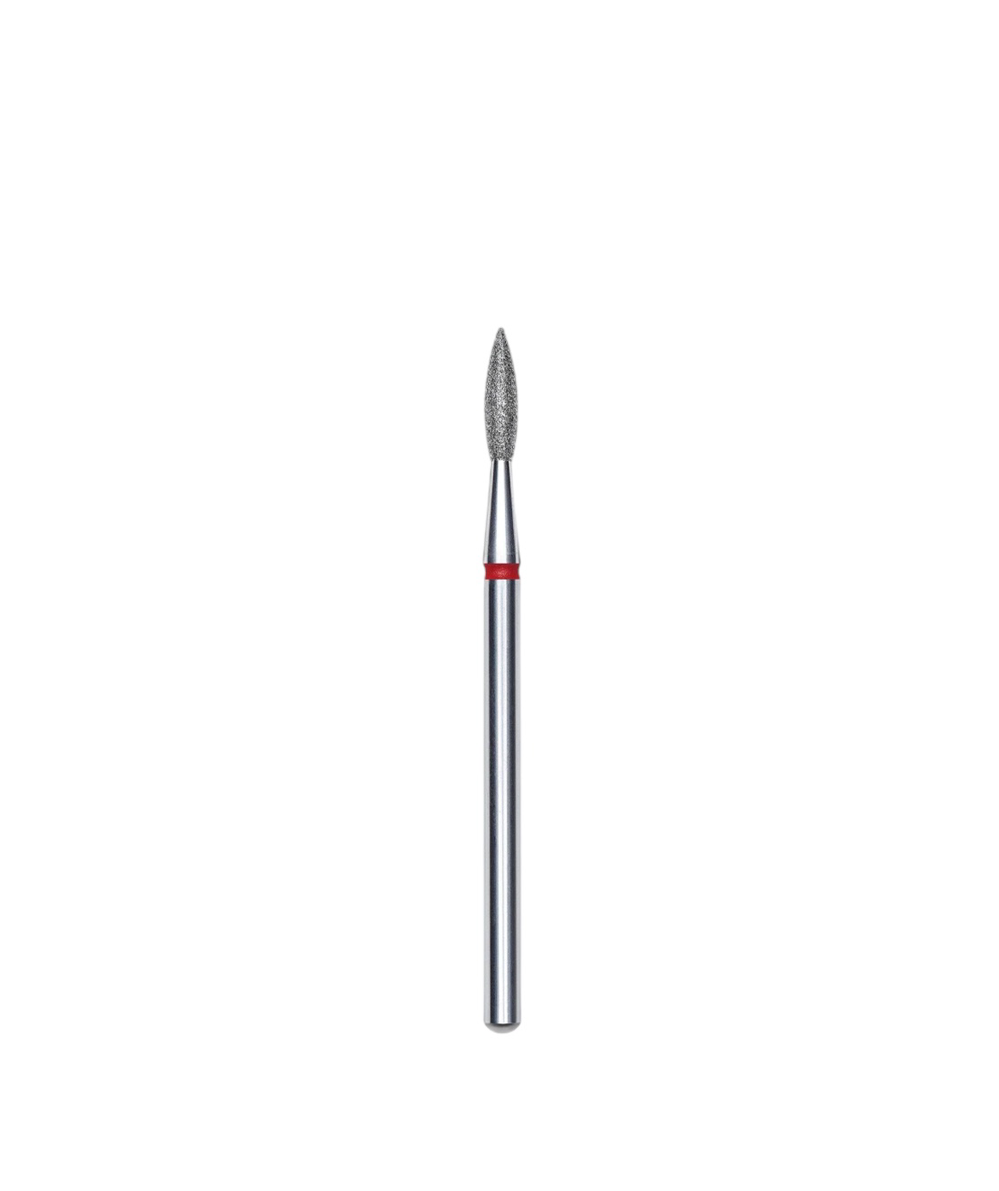 Diamond Nail Drill Bit Pointed Flame Red EXPERT Head Diameter 2,1 Mm / Working Part 8 Mm