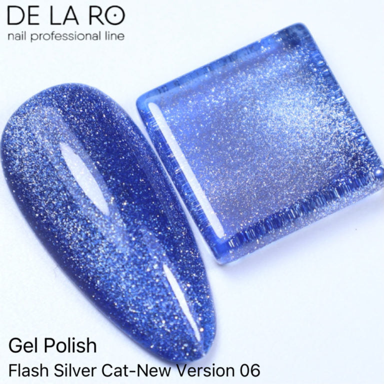 Nail Color Gel Flash Silver Cat - New Version 06