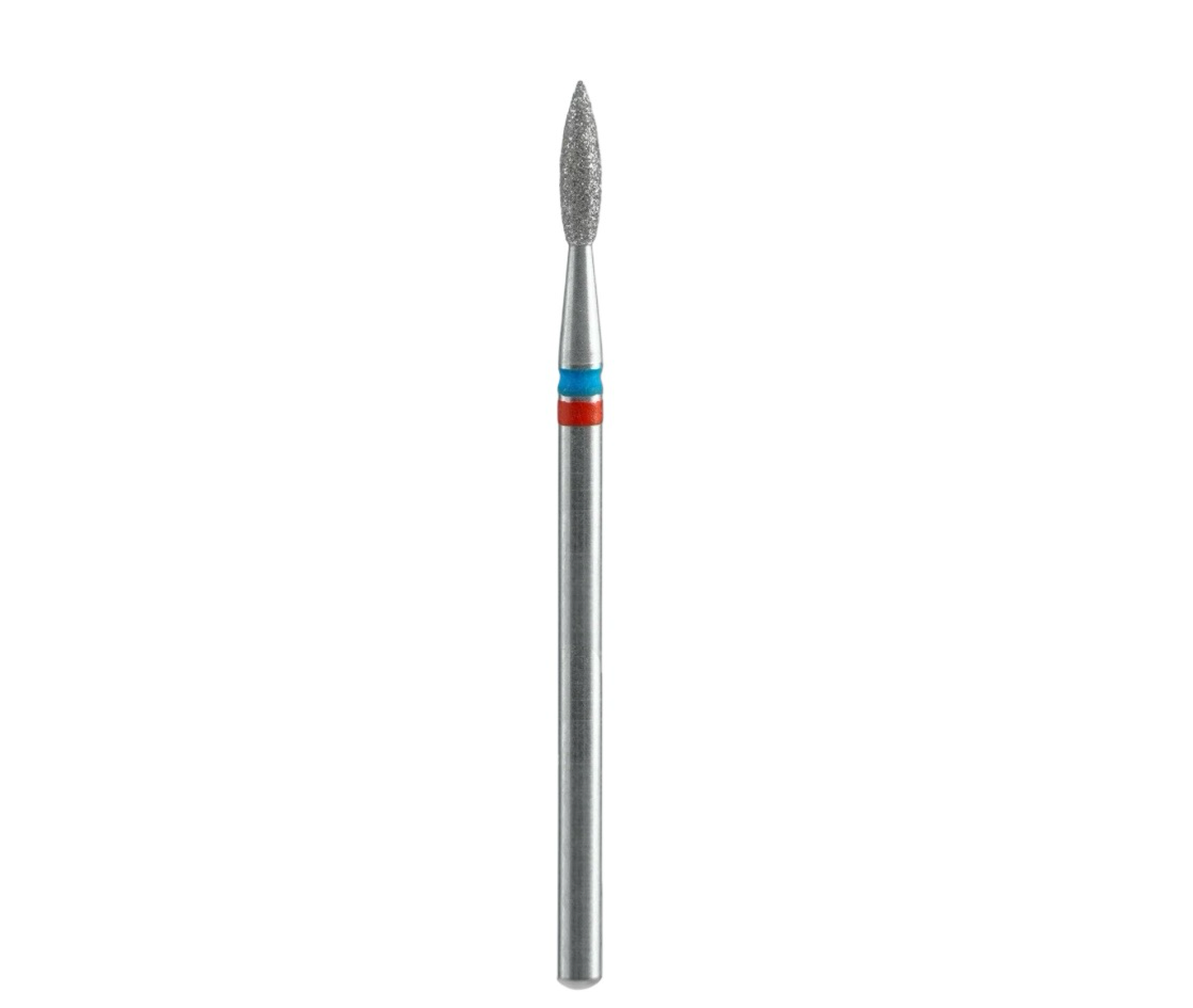 Diamond Nail Drill Bit DUO Flame Red-Blue EXPERT Head Diameter 2,1 Mm / Working Part 8 Mm