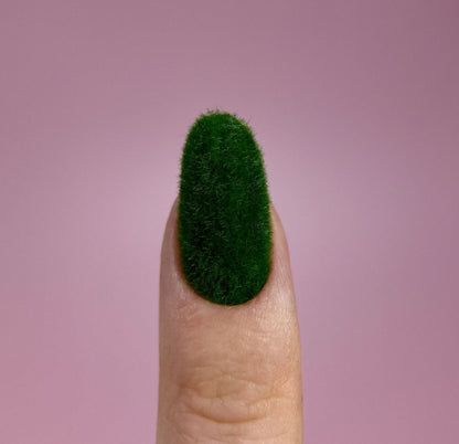 Velvet Nail Powder Fluffy Green