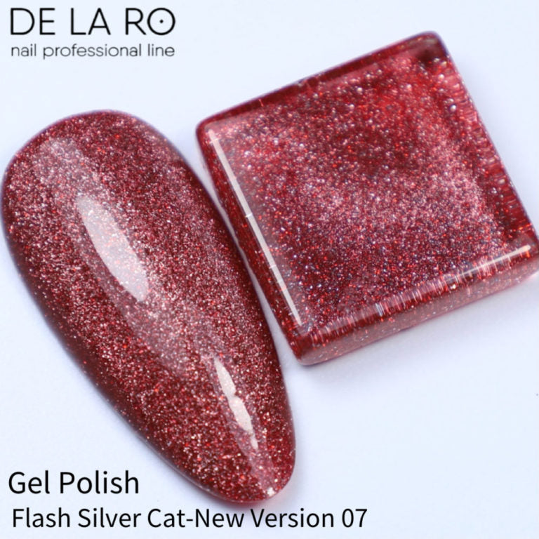 Nail Color Gel Flash Silver Cat - New Version 07