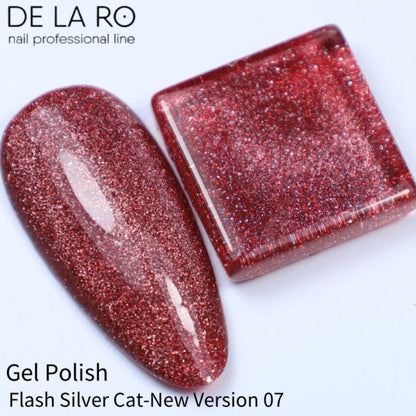 Nail Color Gel Flash Silver Cat - New Version 07