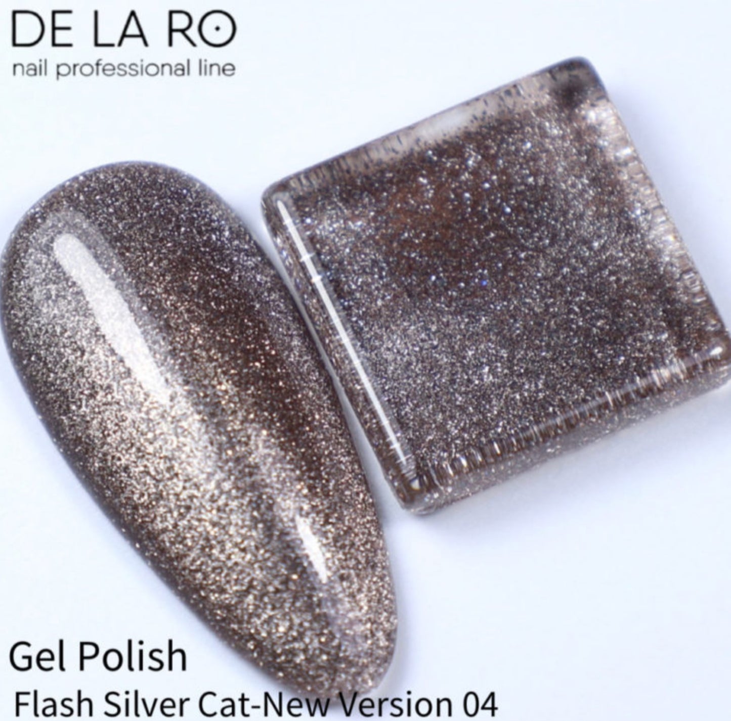 Nail Color Gel Flash Silver Cat - New Version 04