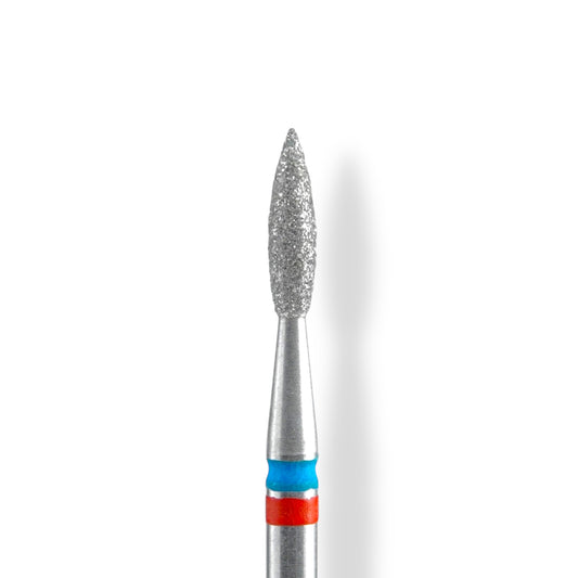 Diamond Nail Drill Bit DUO Flame Red-Blue EXPERT Head Diameter 2,1 Mm / Working Part 8 Mm