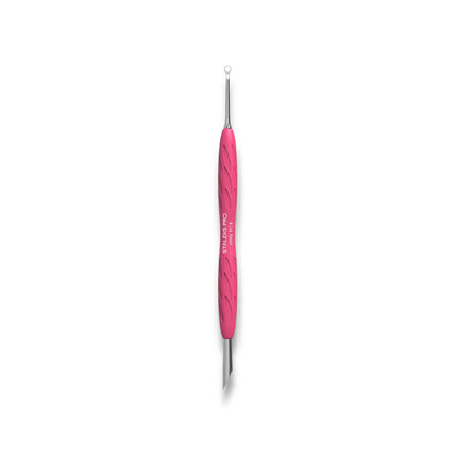 Manicure Pusher Gummy With Silicone Handle UNIQ 11 TYPE 2 (Beveled And Loop Pusher)