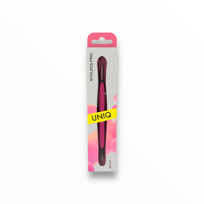 Manicure Pusher Gummy With Silicone Handle UNIQ 11 TYPE 2 (Beveled And Loop Pusher)