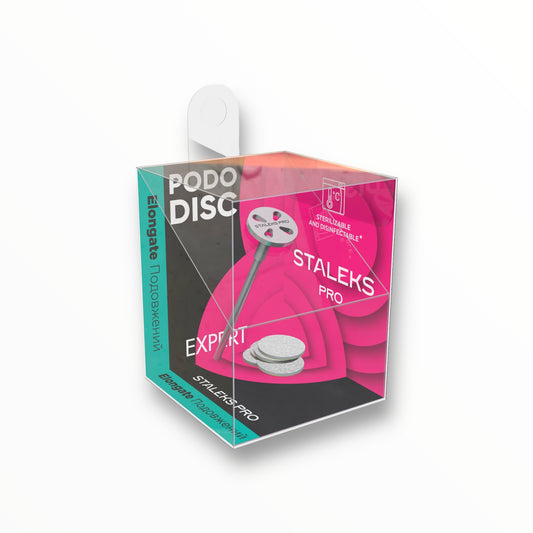 Elongated pedicure disc PODODISC EXPERT and set of disposable files 180 grit 5 pcs