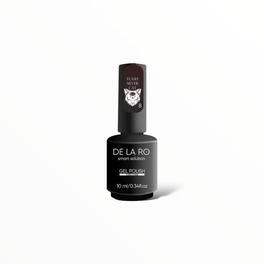 Nail Color Gel Flash Silver Cat - New Version 08