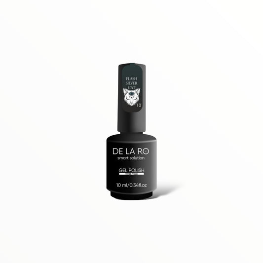 Nail Color Gel Flash Silver Cat - New Version 10