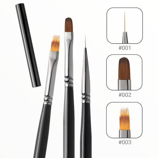 Manicure brushes, 3 pieces